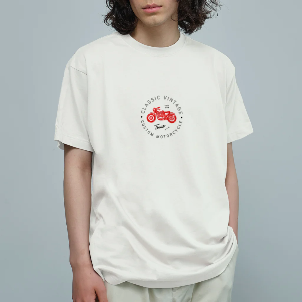 Art-soulの俺のビンテージバイク オーガニックコットンTシャツ