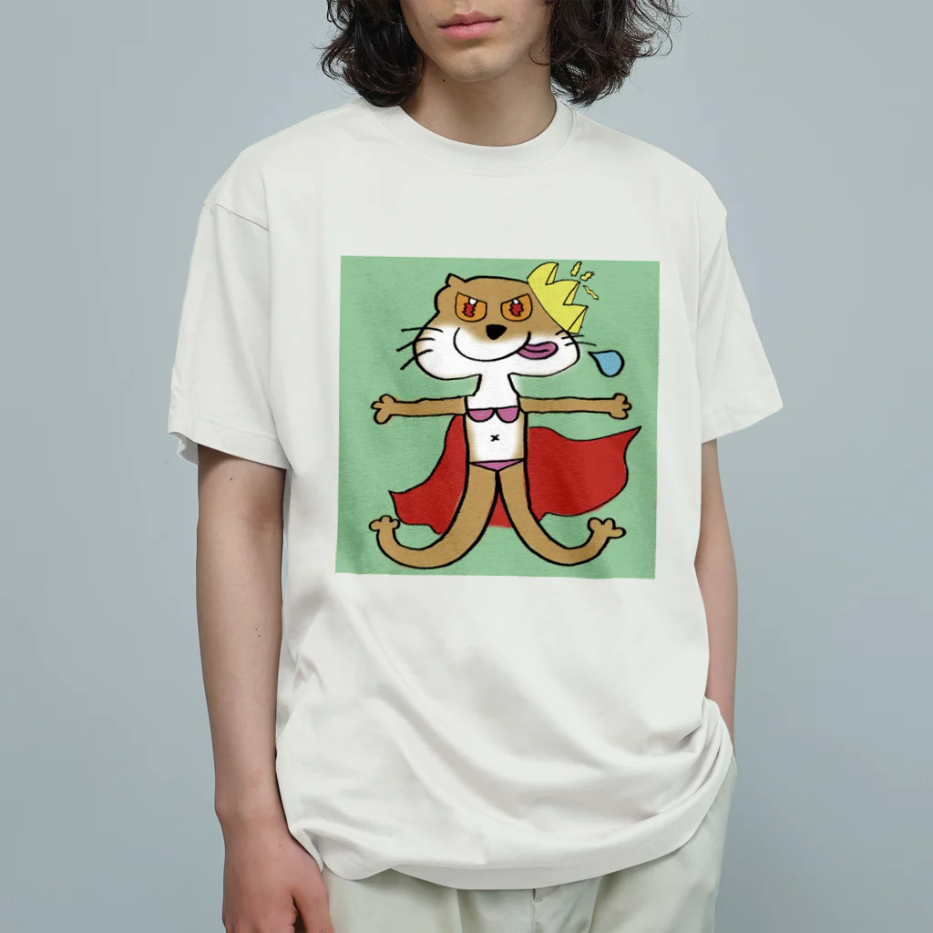 林一歩の十二支のアマゾン_戌クイーン Organic Cotton T-Shirt