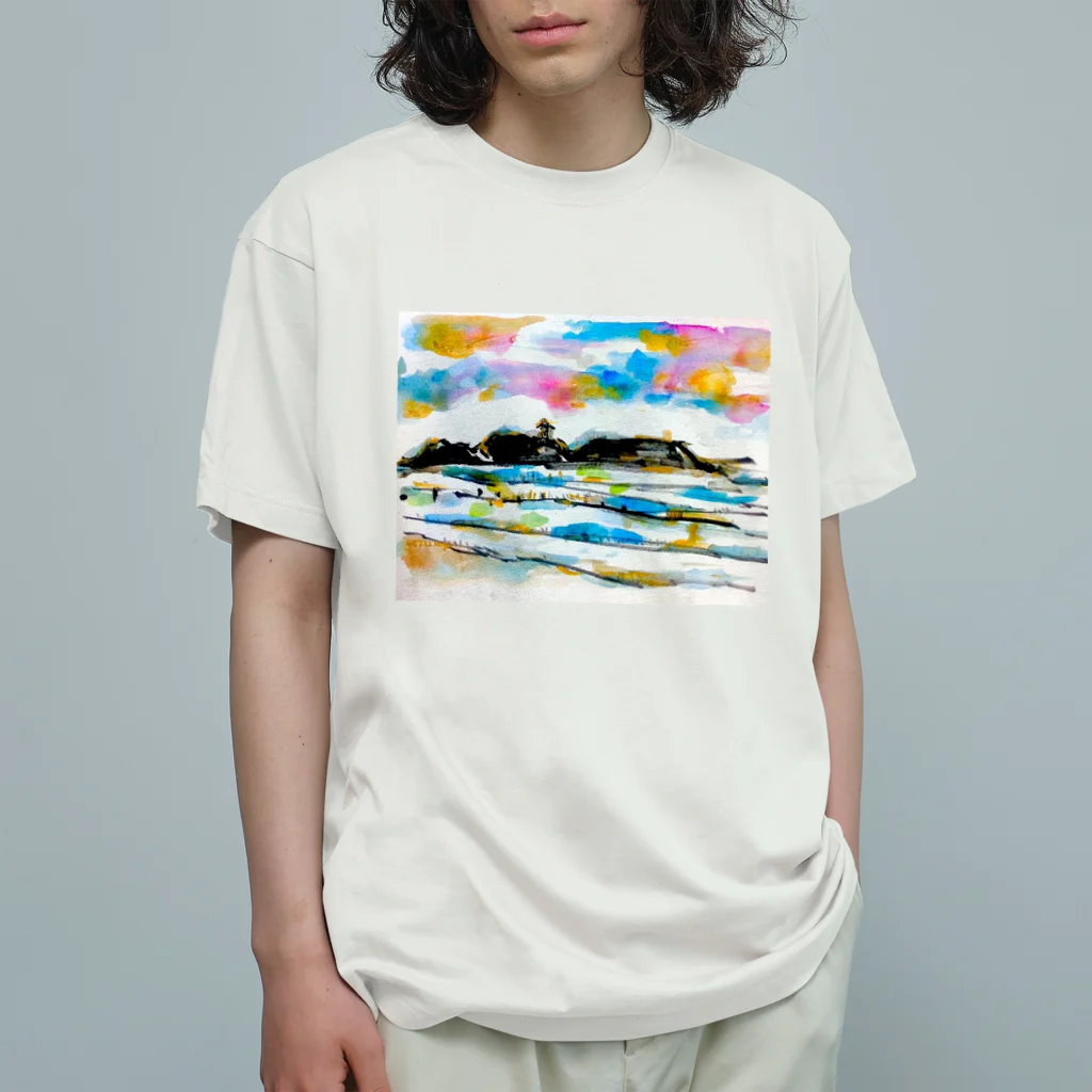 FUJISAN.のしましまうみうみシリーズ。 オーガニックコットンTシャツ