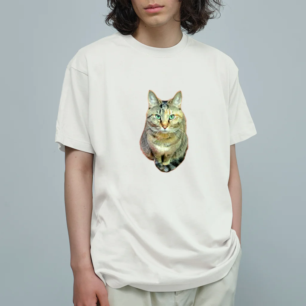 桃くるみSHOPのしっぽマフラーにゃん オーガニックコットンTシャツ