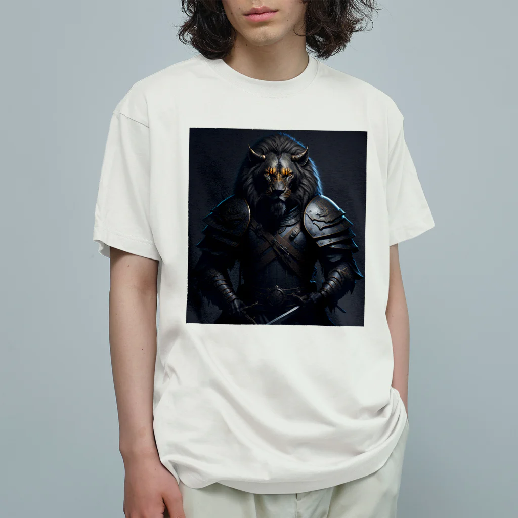 AI-assembleの百獣の王ライオン侍 オーガニックコットンTシャツ