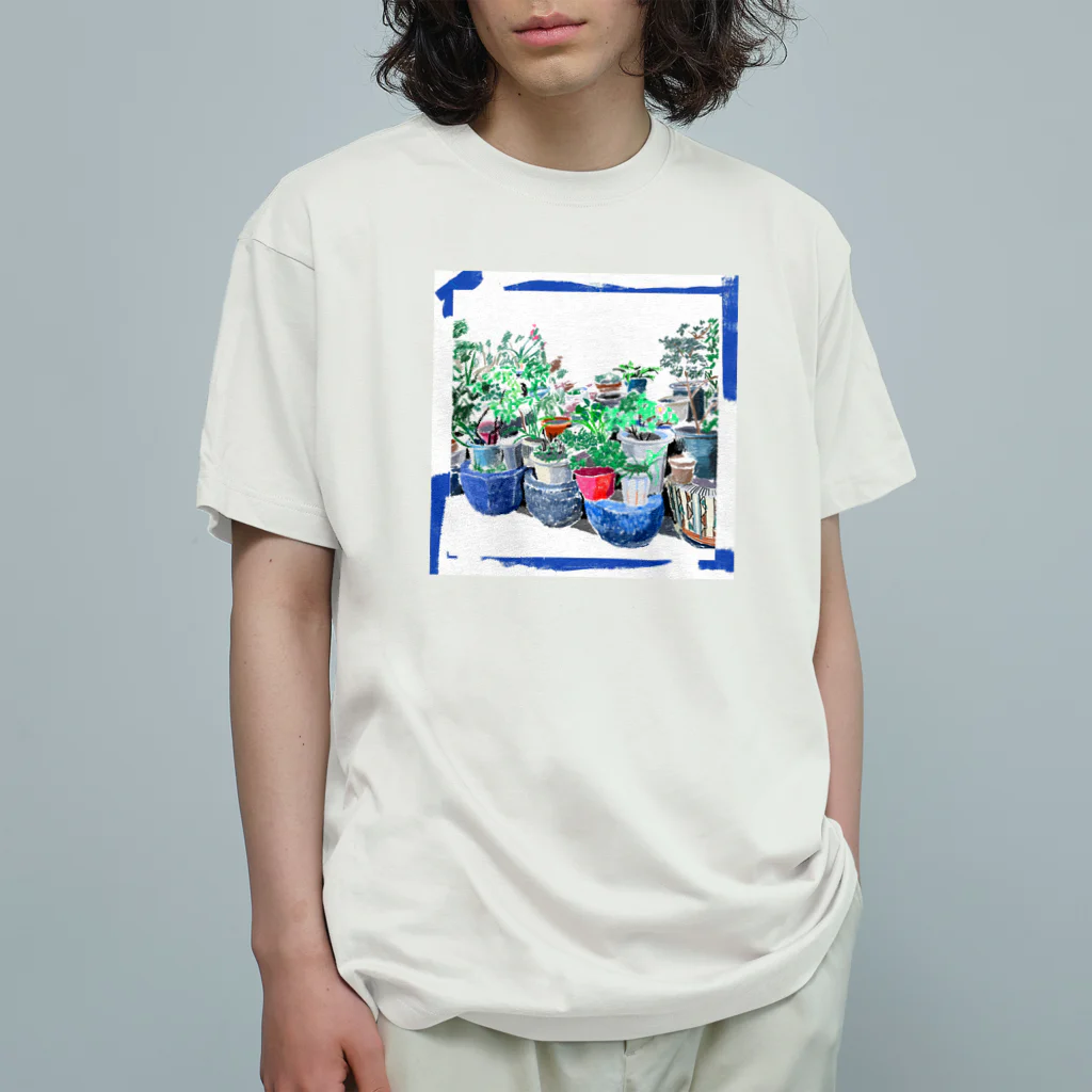 yuko maegawaのまちなか植木鉢 オーガニックコットンTシャツ