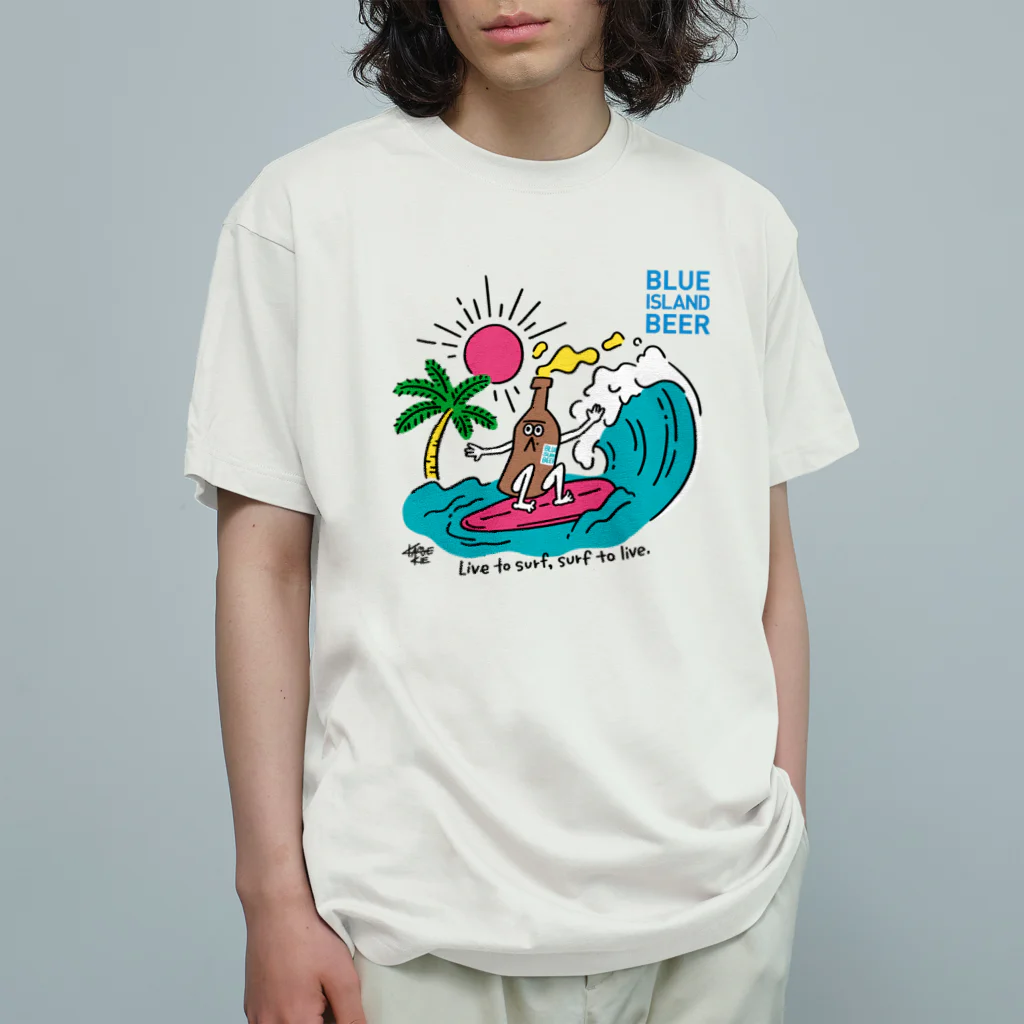 BLUE ISLAND BEER グッズストアのBLUE ISLAND SURFER オーガニックコットンTシャツ