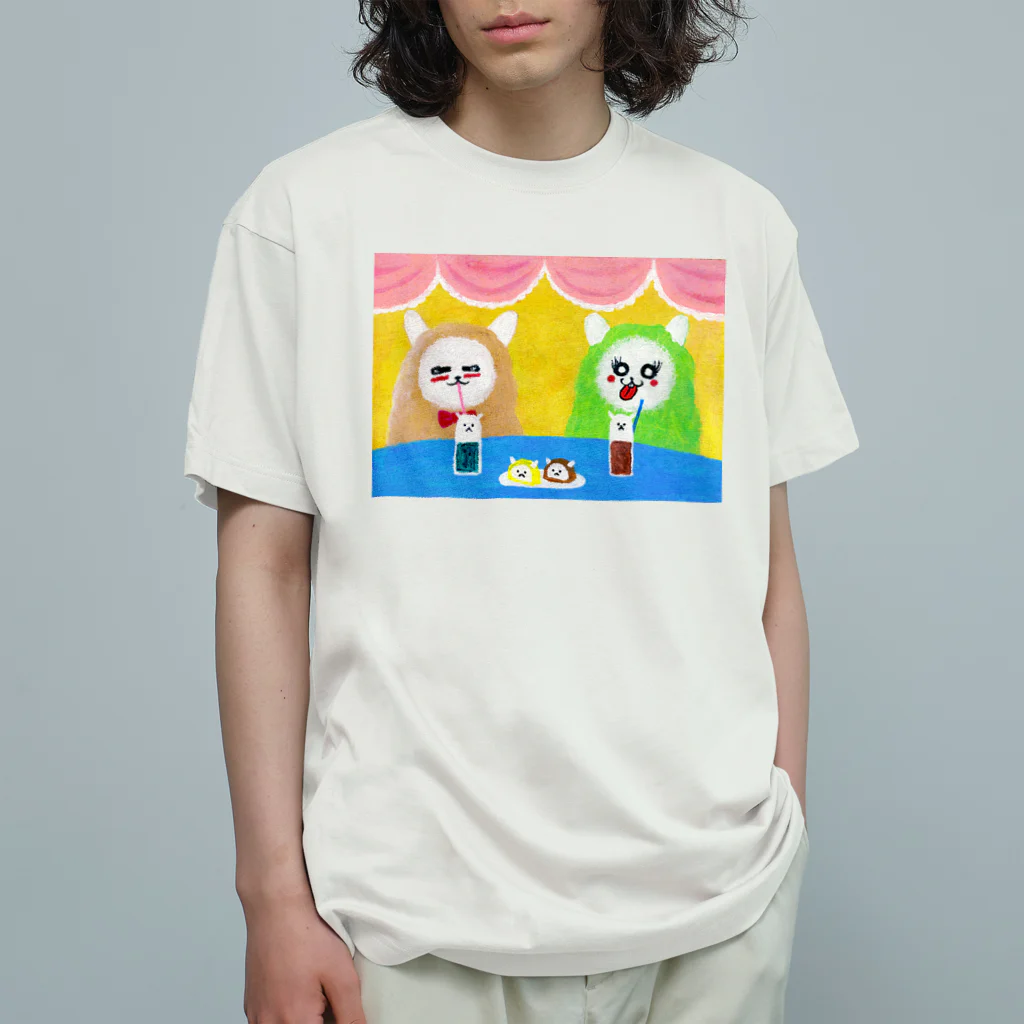 Watanabeのアルパカ×カフェ オーガニックコットンTシャツ