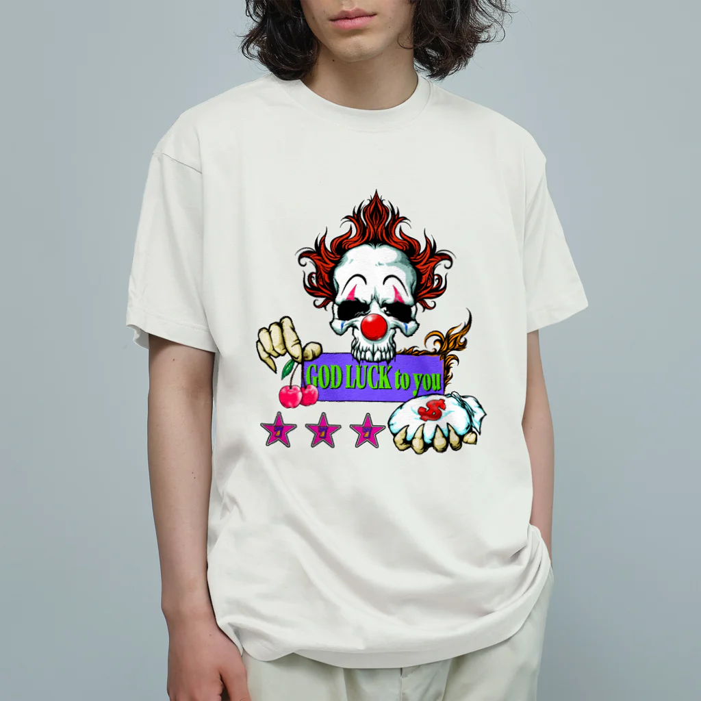 GOD LUCK💀to youのピエロGOD LUCK to  you🤡✨ Organic Cotton T-Shirt