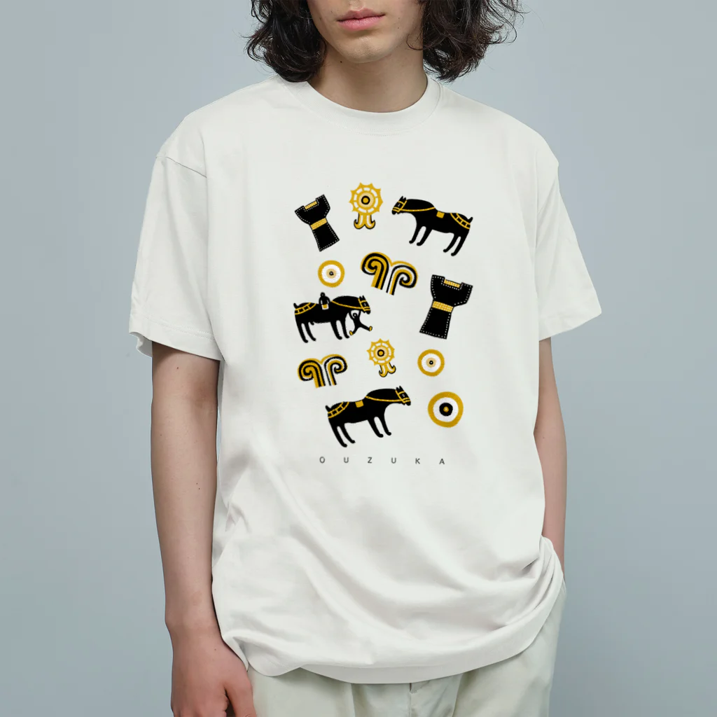 chika_shirakawaの古代シリーズ▲▼▲▼王塚古墳の馬と紋様 Organic Cotton T-Shirt