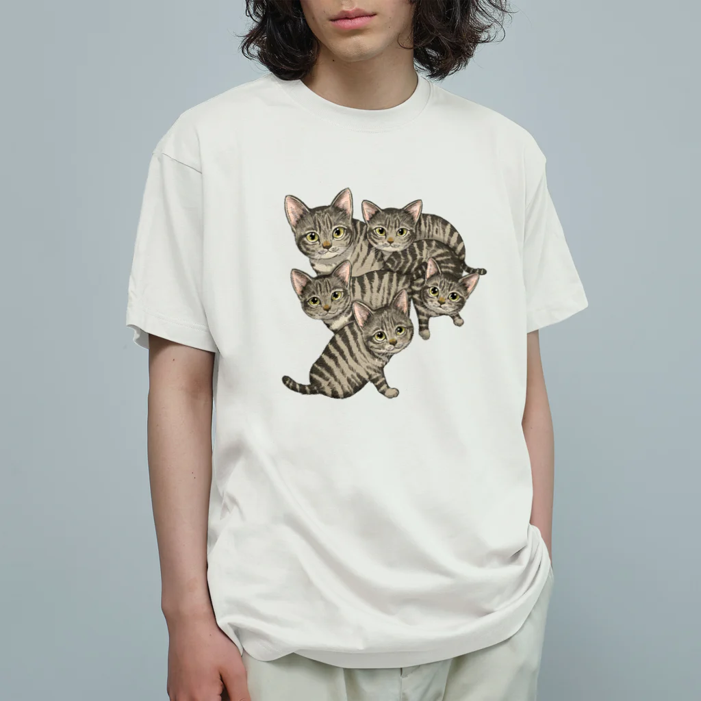 縁-yukari-のキジトラ軍団 Organic Cotton T-Shirt