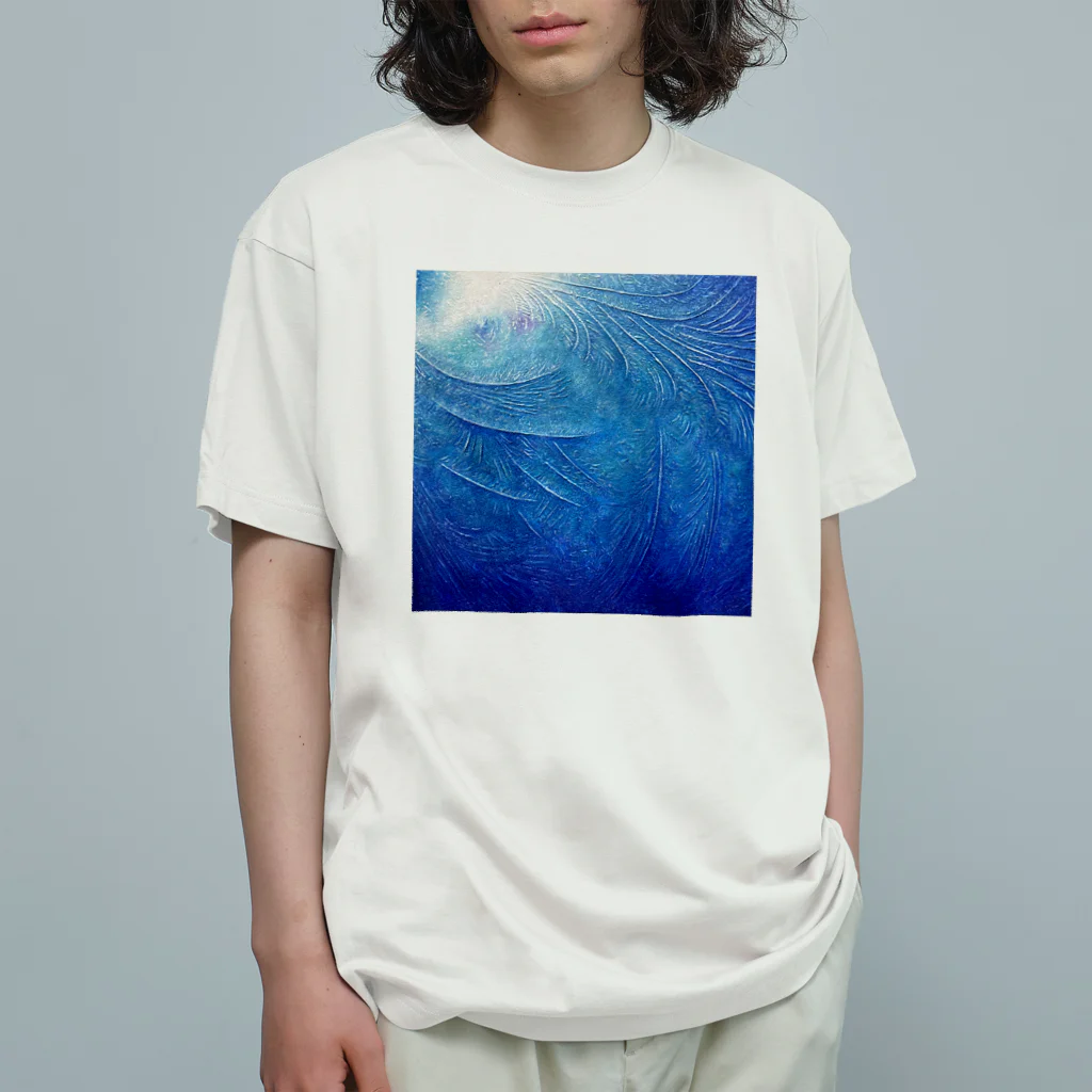 氷紋美術館の天恵〜JapanBlue〜始まりの青 オーガニックコットンTシャツ