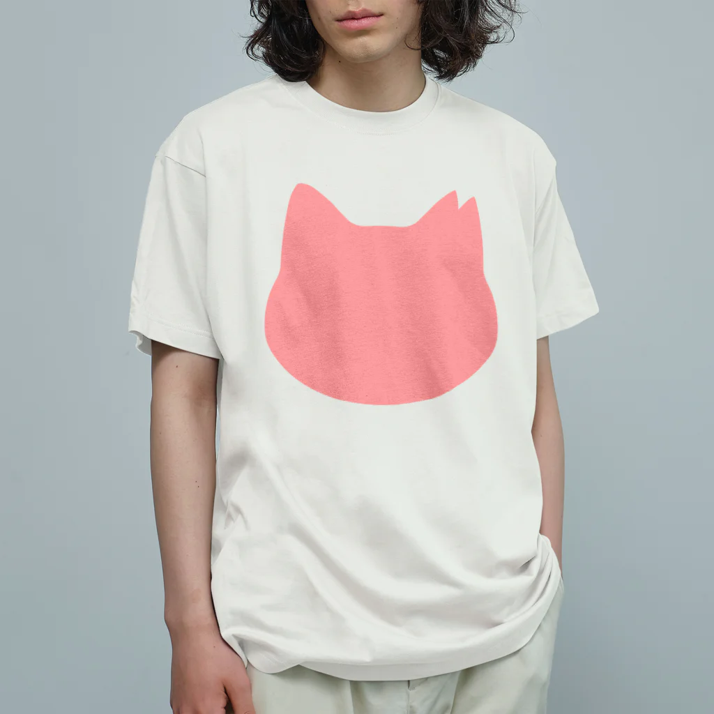 ichinoshopのさくら猫シルエット/ピンク オーガニックコットンTシャツ