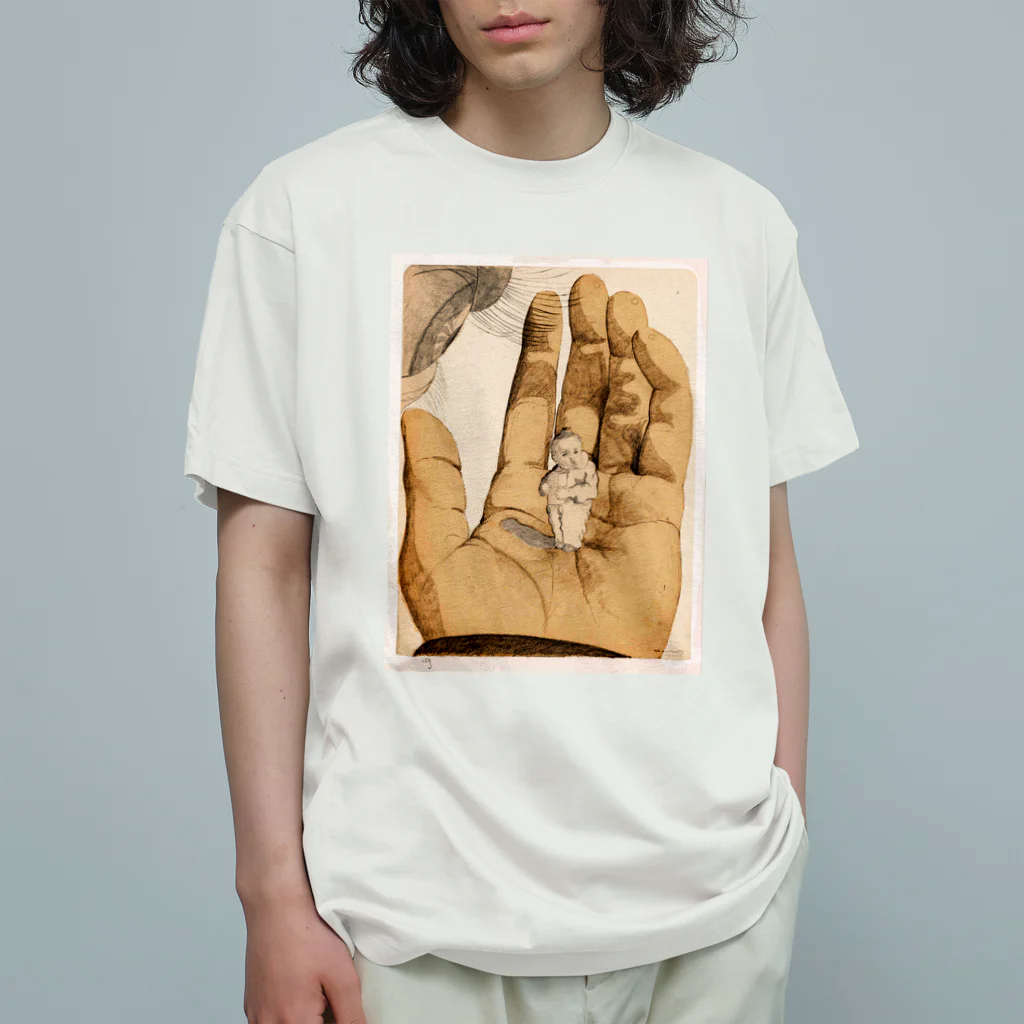 PALA's SHOP　cool、シュール、古風、和風、の小包を持つ子供を示す「目と手」 コル・ファン・ティーズリング 1941 - 1942年 Organic Cotton T-Shirt
