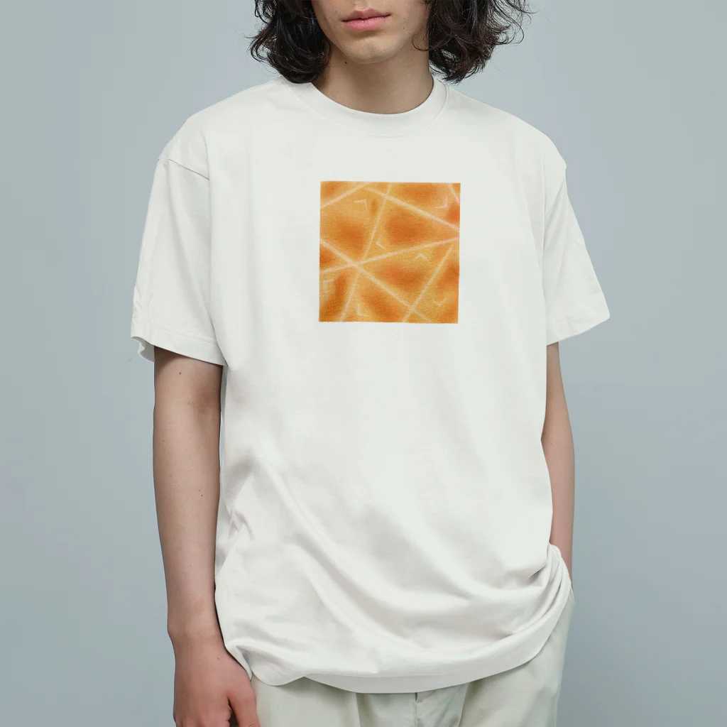 my pastel（いしはら　まさこ）のオレンジのタイル オーガニックコットンTシャツ