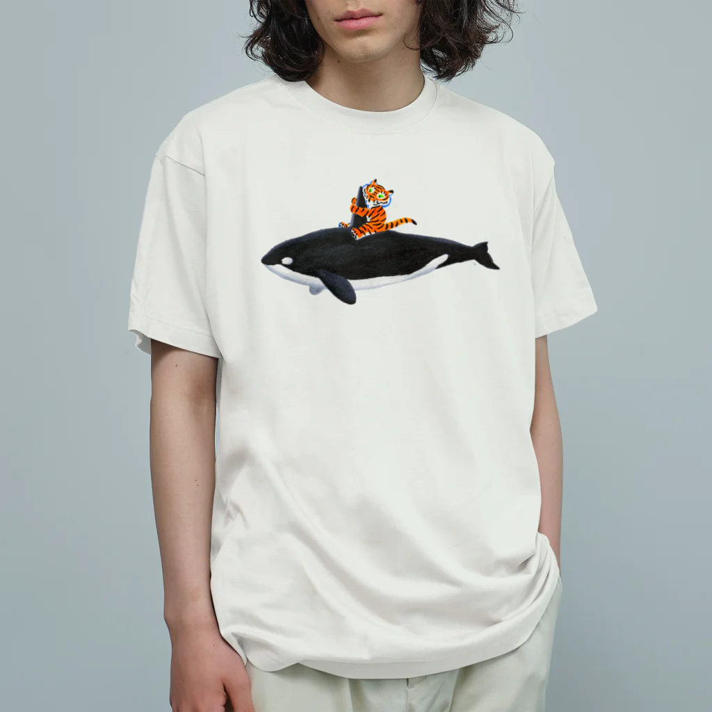 segasworksのオルカとトラちゃん「あの日助けて頂いたオルカです」 Organic Cotton T-Shirt