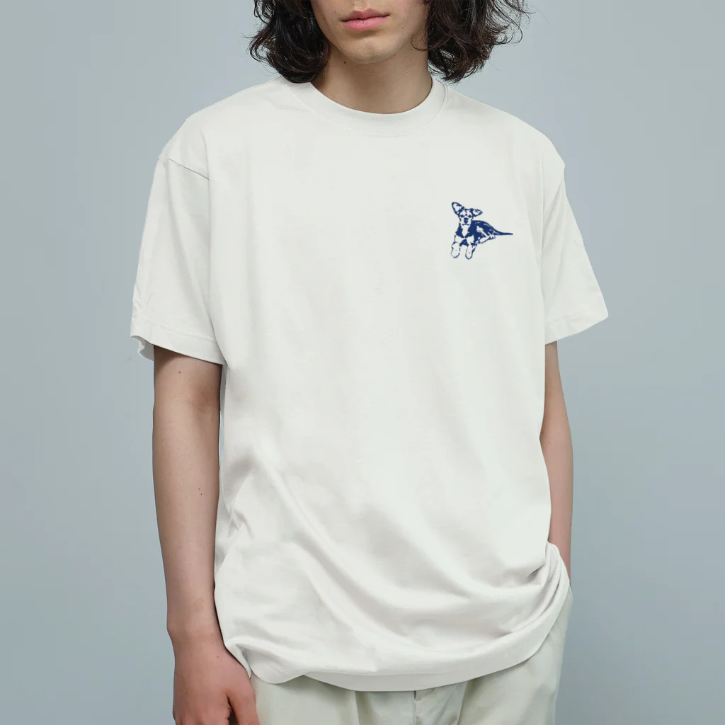 イタグレ✖️パピヨン犬　シエラのお店のモカT Organic Cotton T-Shirt