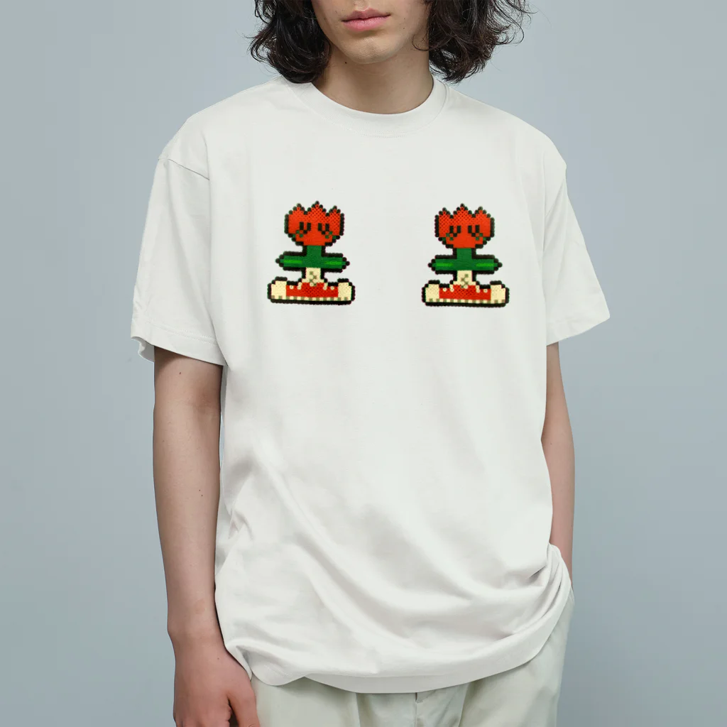 愉快レトロ雑貨屋★39太郎の懐かしアイロンビーズのちうりぴ Organic Cotton T-Shirt