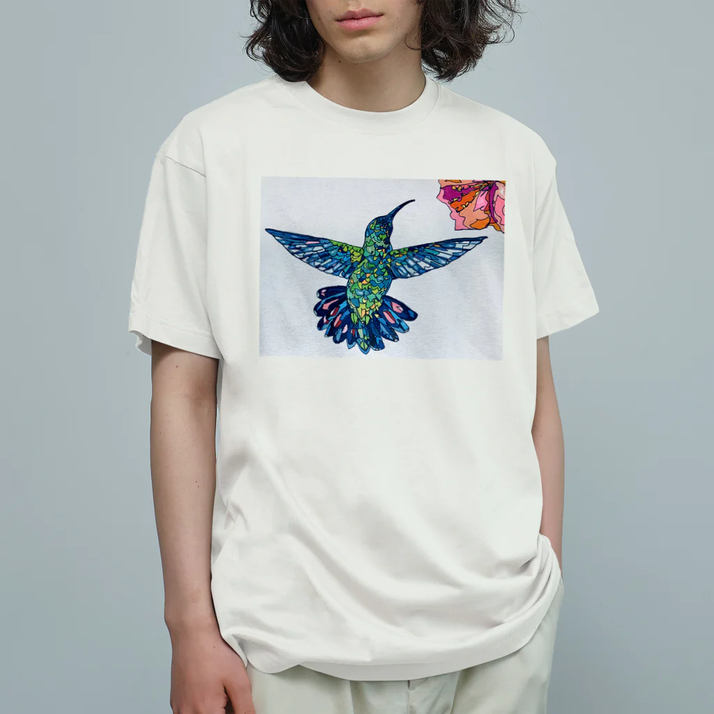 あかねこショップのハチドリ Organic Cotton T-Shirt