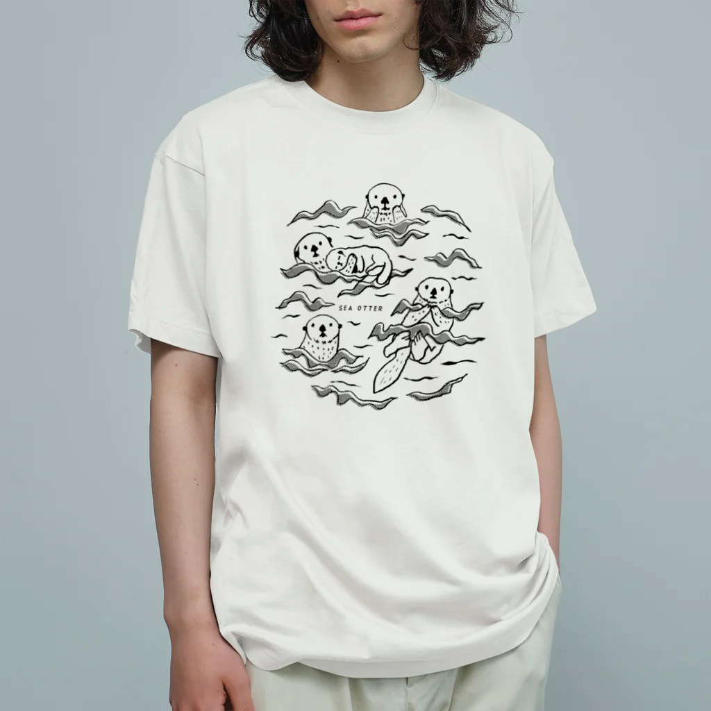 dejuneのぷかぷかラッコ オーガニックコットンTシャツ