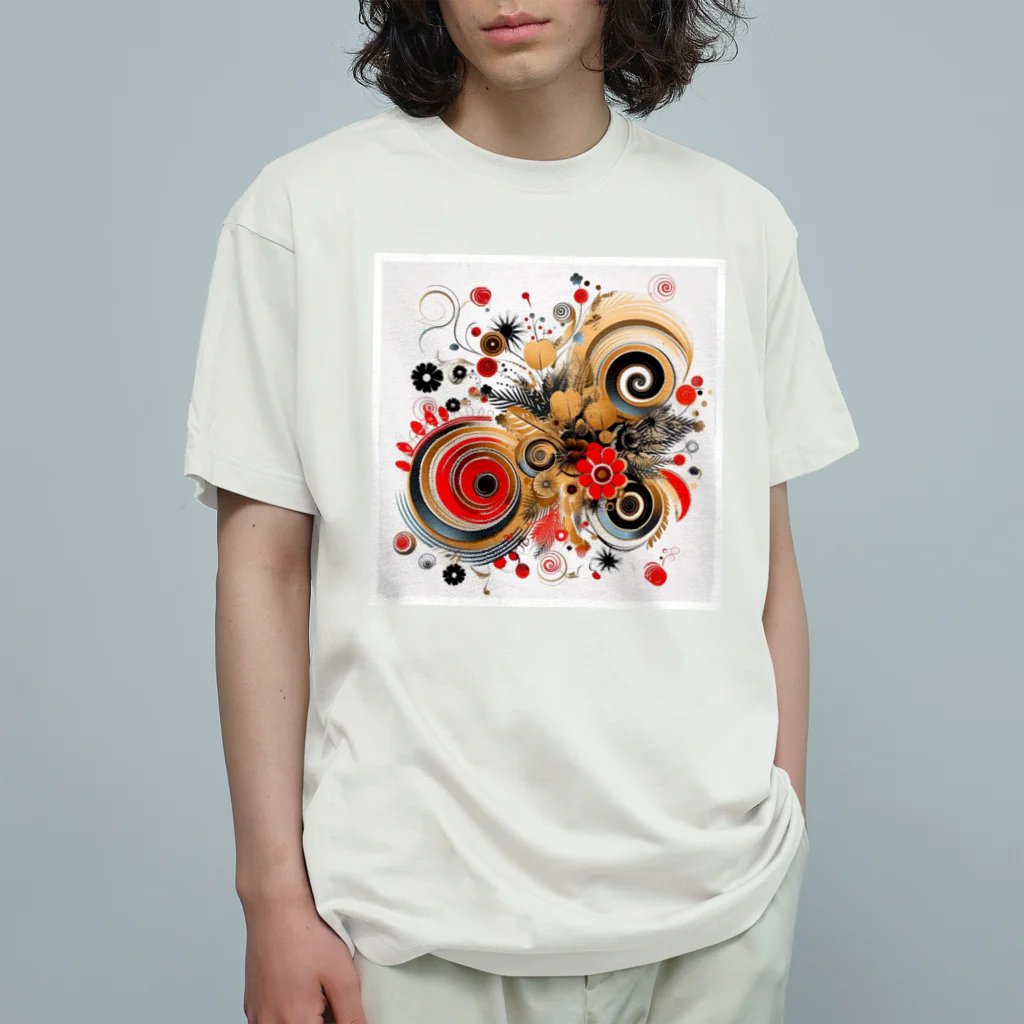 168designのフェザーブーケ Organic Cotton T-Shirt