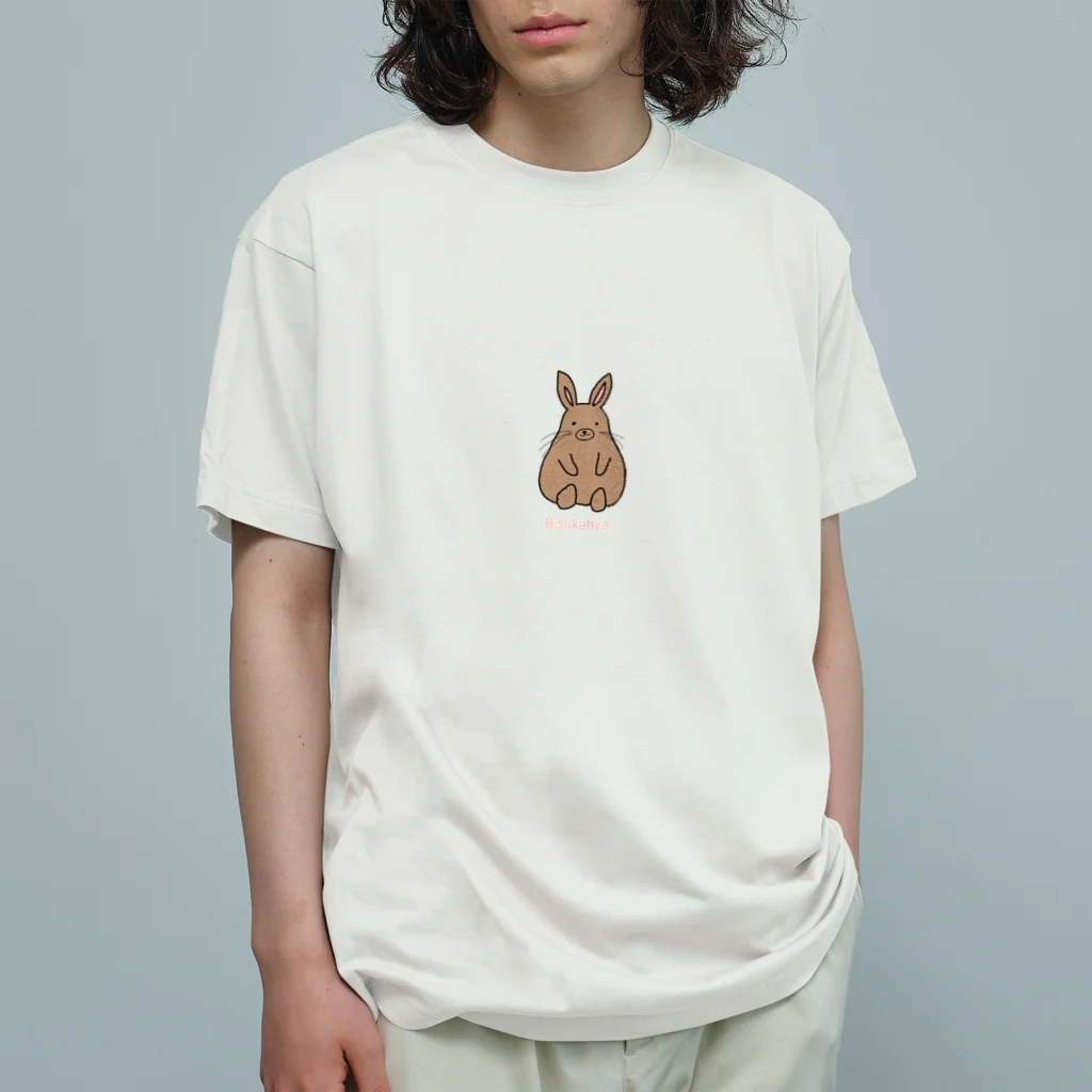 flowerrabbitのゆったりビスカッチャ オーガニックコットンTシャツ