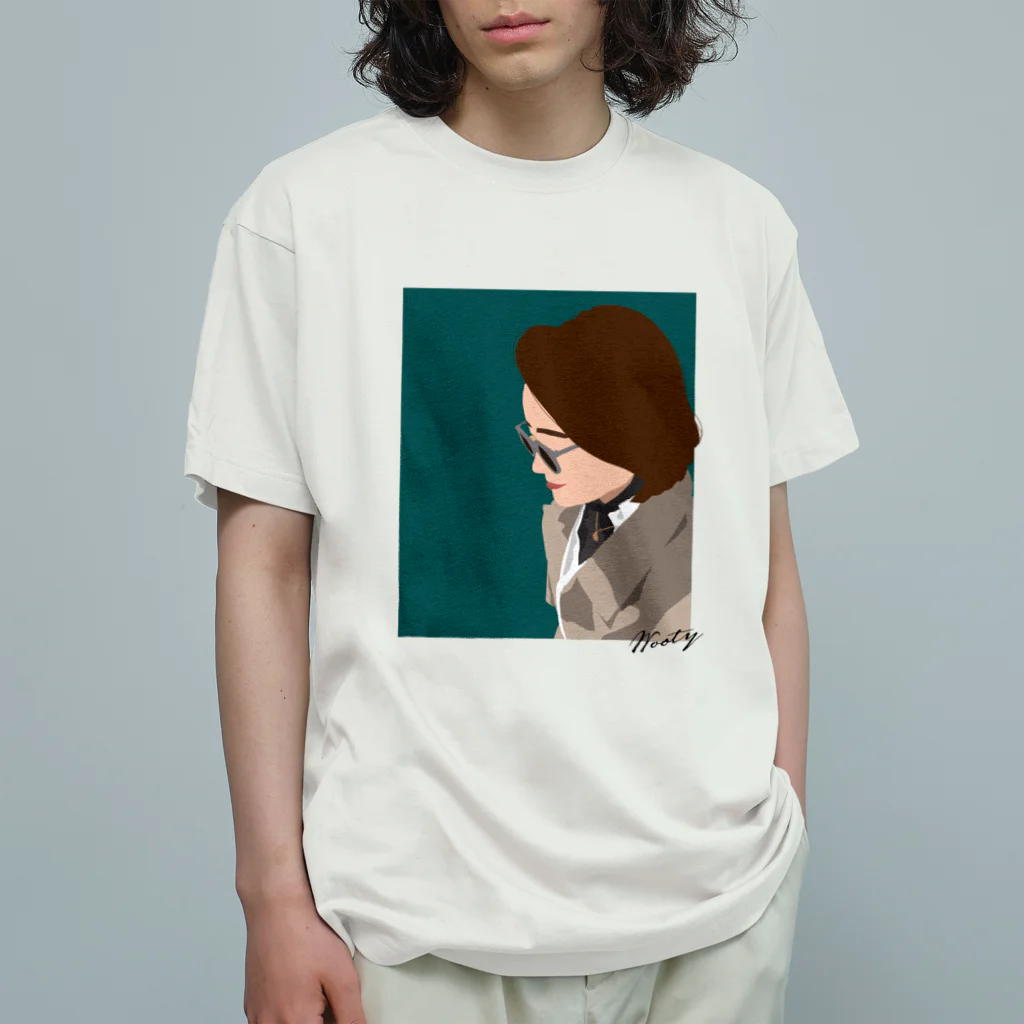 FLATのフラットデザイン women No.1 オーガニックコットンTシャツ