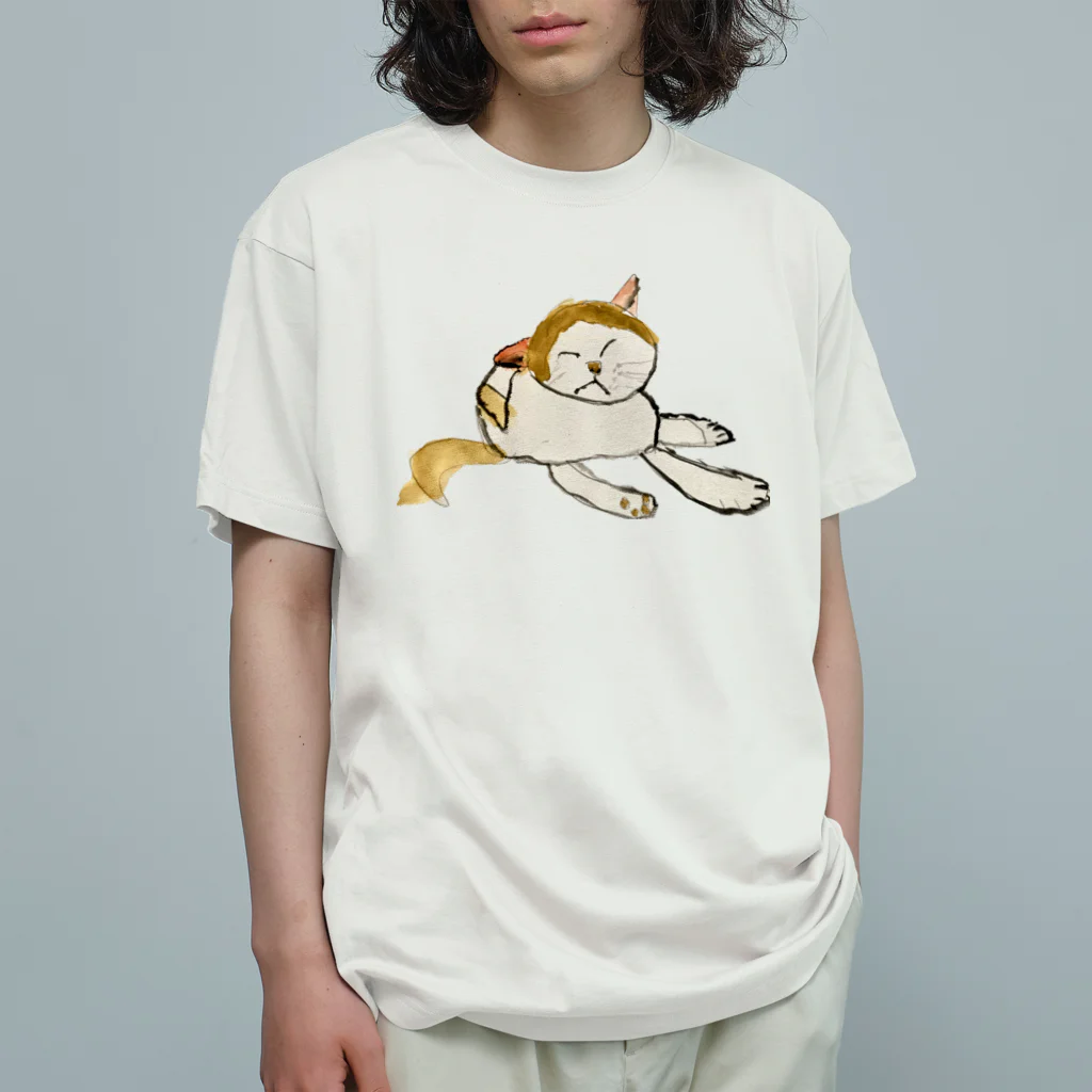 Konacchanの「にゃんこ」 オーガニックコットンTシャツ