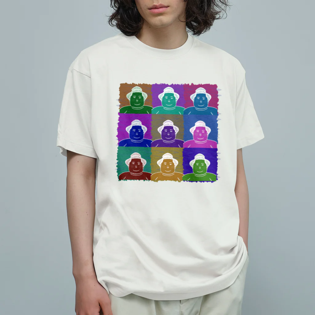 Heiwa_AriのSUMO WRESTLER (multicolor) オーガニックコットンTシャツ