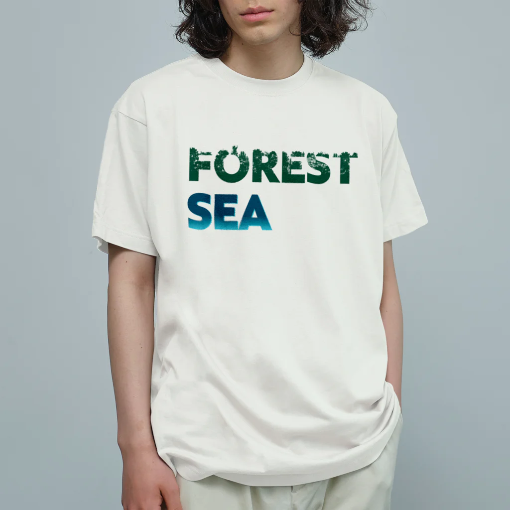 たんたんDESIGNの海を守るには森から オーガニックコットンTシャツ