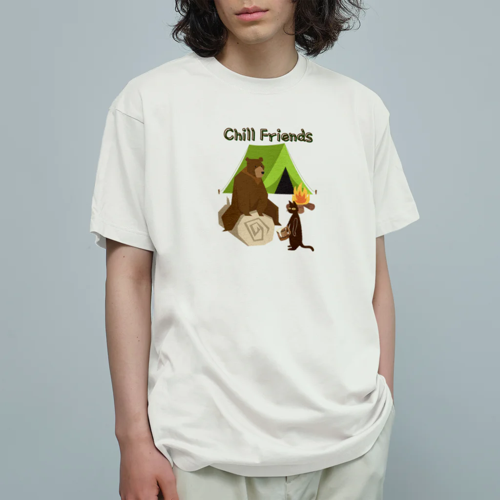 A&D Laid back lifeのChill friends  Organic Cotton T-Shirt