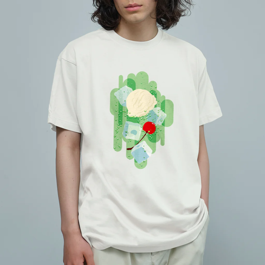 日下田のフォーリングクリームソーダ Organic Cotton T-Shirt