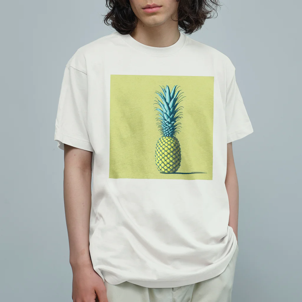 jsprintstudioのパイナップル夏 Organic Cotton T-Shirt