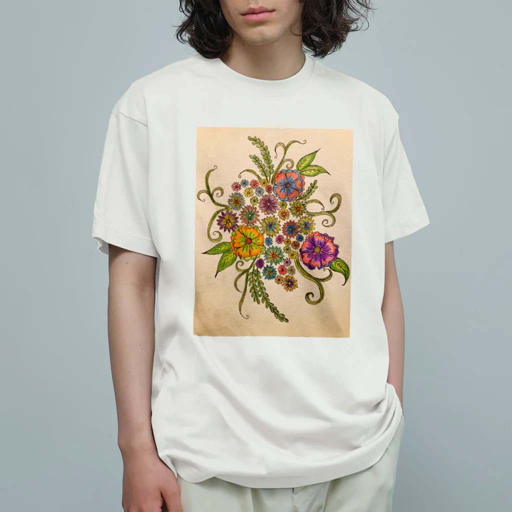 suuのカラフルな花 Organic Cotton T-Shirt