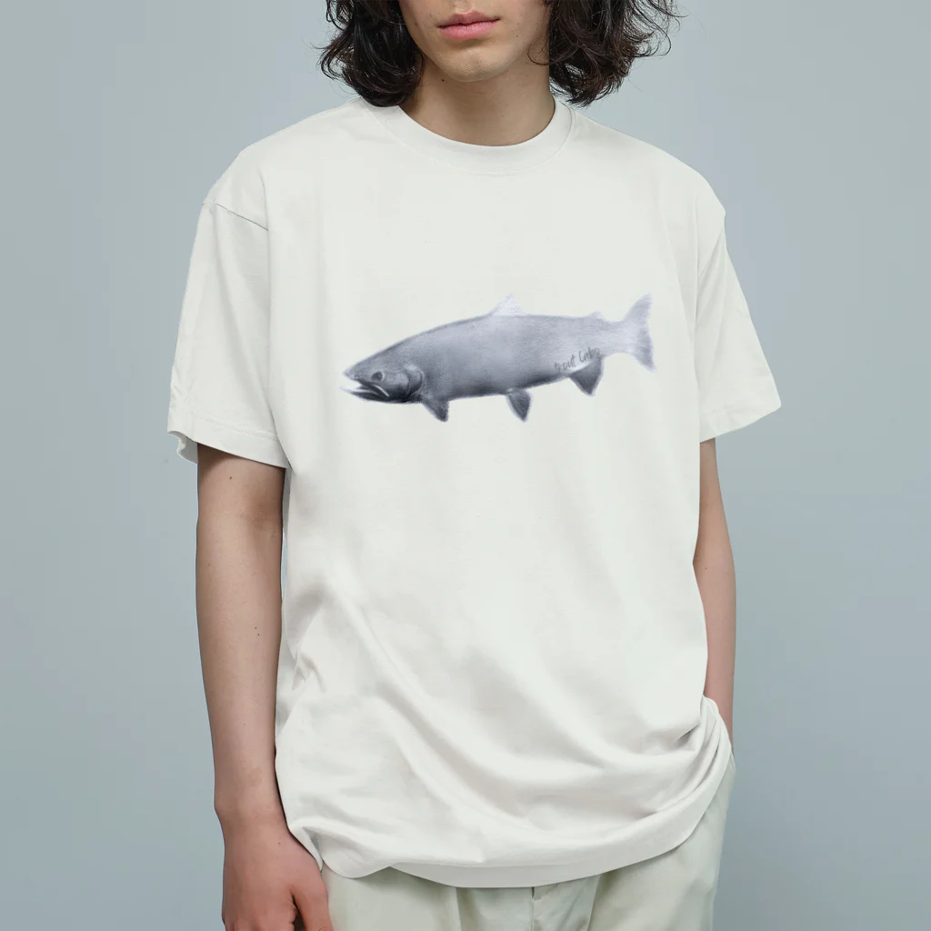 trout laboのmasuken logo オーガニックコットンTシャツ