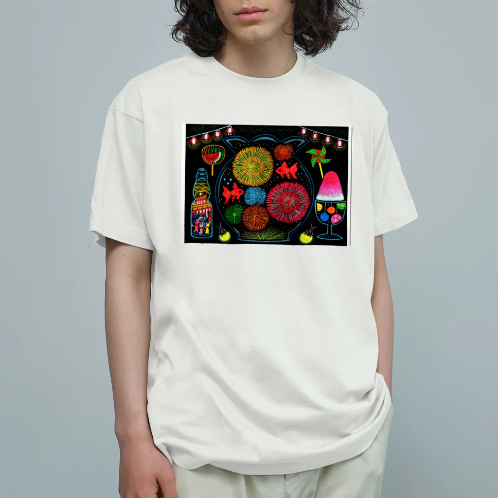 tamtamlandのずっと忘れない夏祭り Organic Cotton T-Shirt