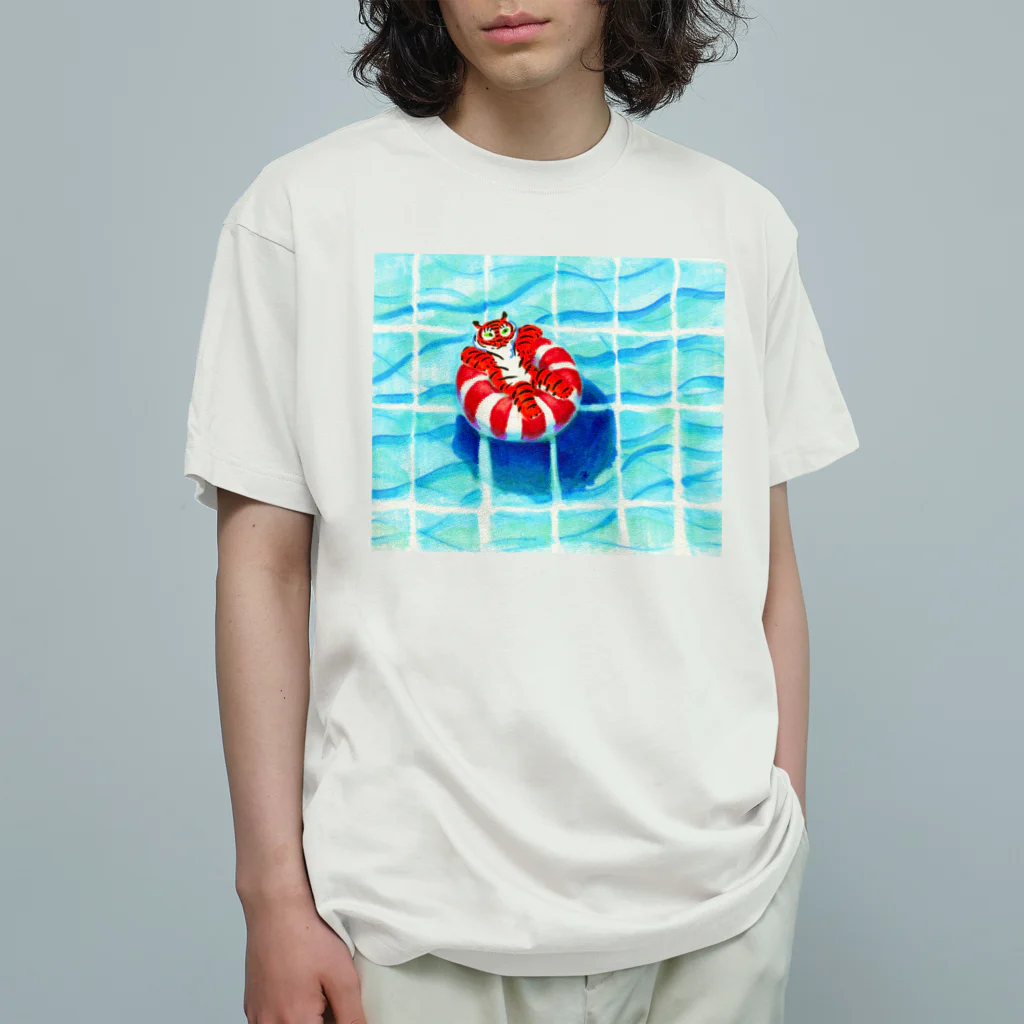 segasworksのプールのトラちゃん Organic Cotton T-Shirt