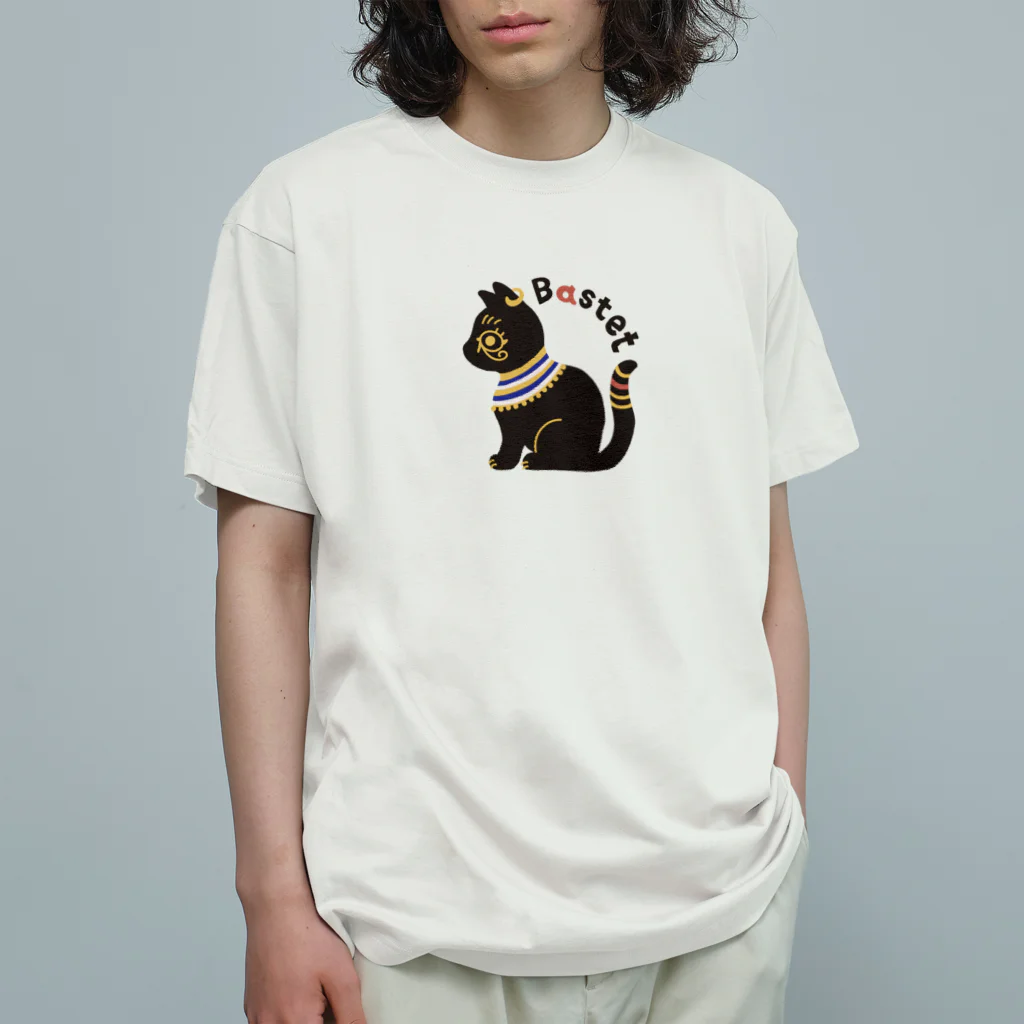 LAP CATs ＊hizaneko＊のバステト神（ベビちゃん仕様）文字凸バージョン Organic Cotton T-Shirt