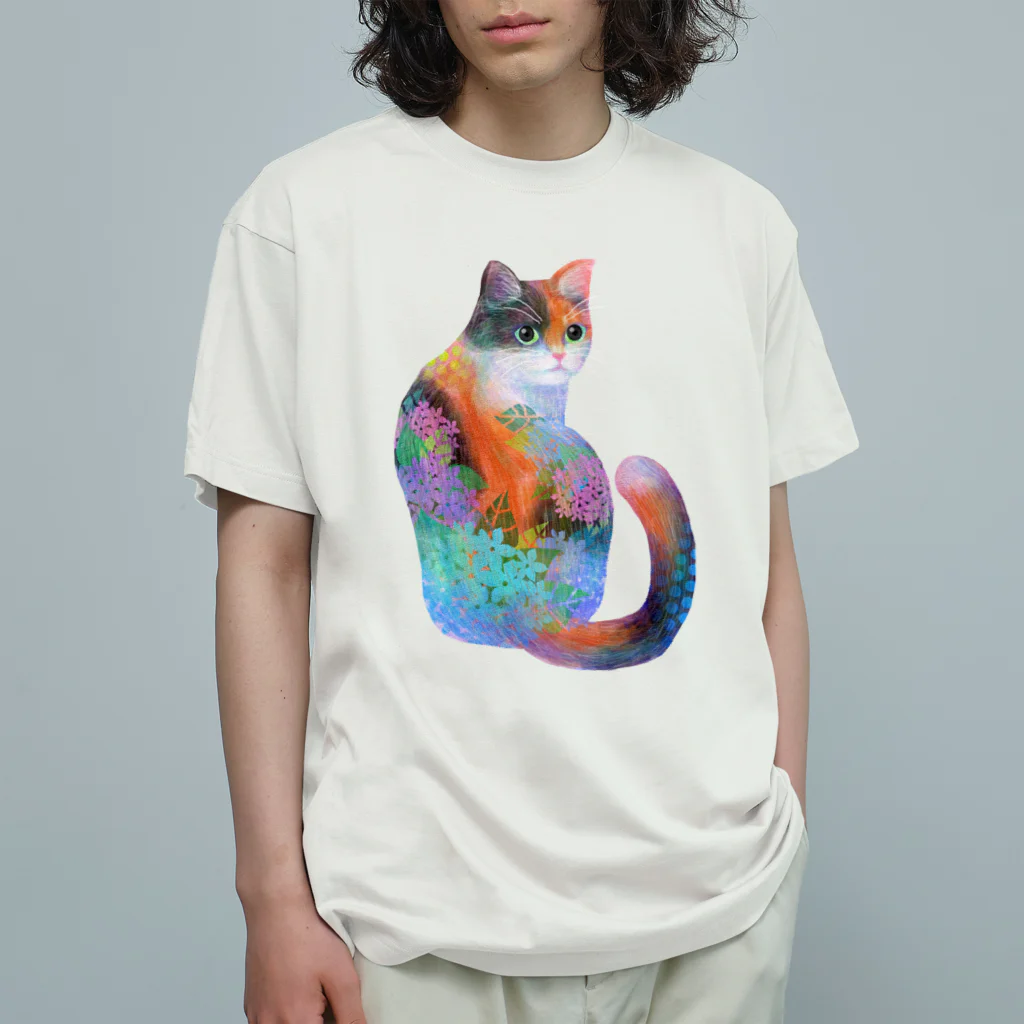 yucca-ticcaの三毛猫 オーガニックコットンTシャツ