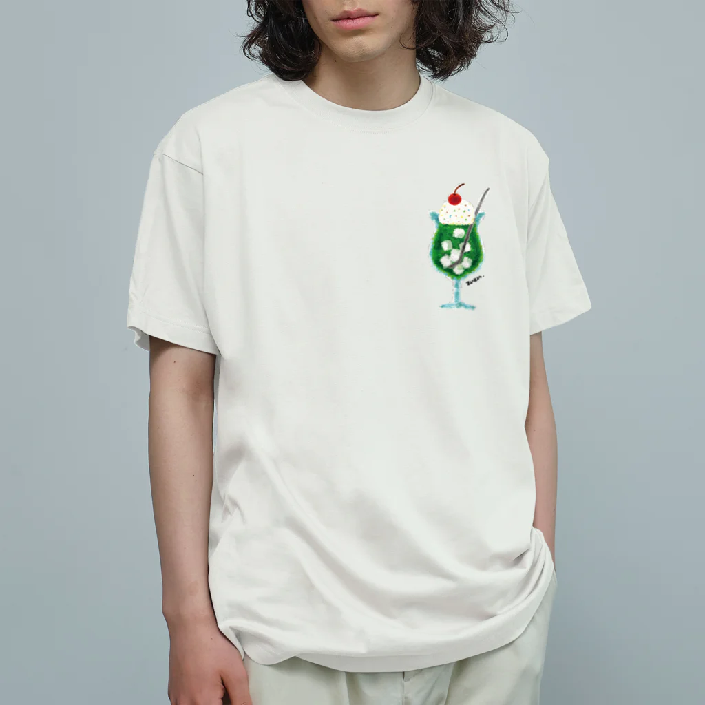 suisuiのメロンクリームソーダ オーガニックコットンTシャツ