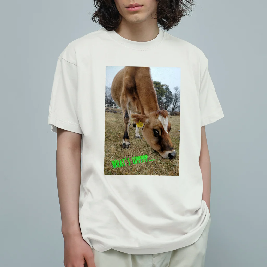 おかゆさんのお店のWhat's uppppp..... Organic Cotton T-Shirt