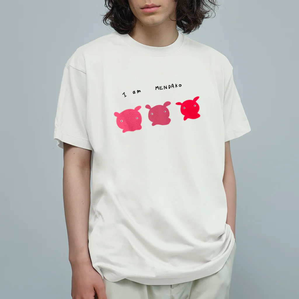 tsukino_tsunoのめんだこ３匹 オーガニックコットンTシャツ