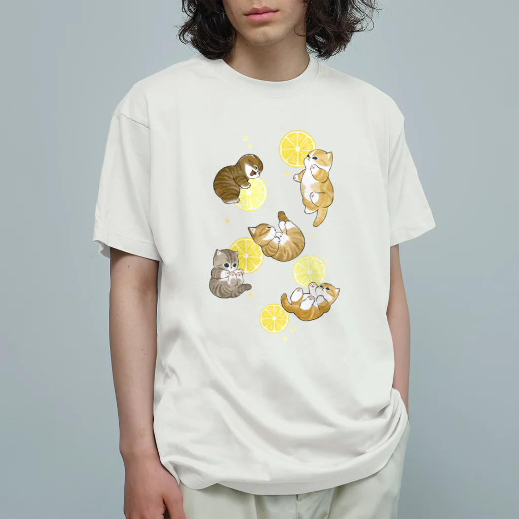 mofusandのレモンソーダにゃん オーガニックコットンTシャツ