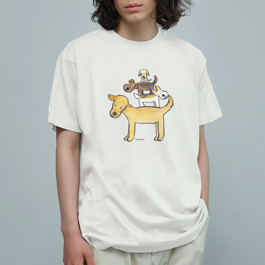 paritoraの仲良し4人組のトーテムポール Organic Cotton T-Shirt