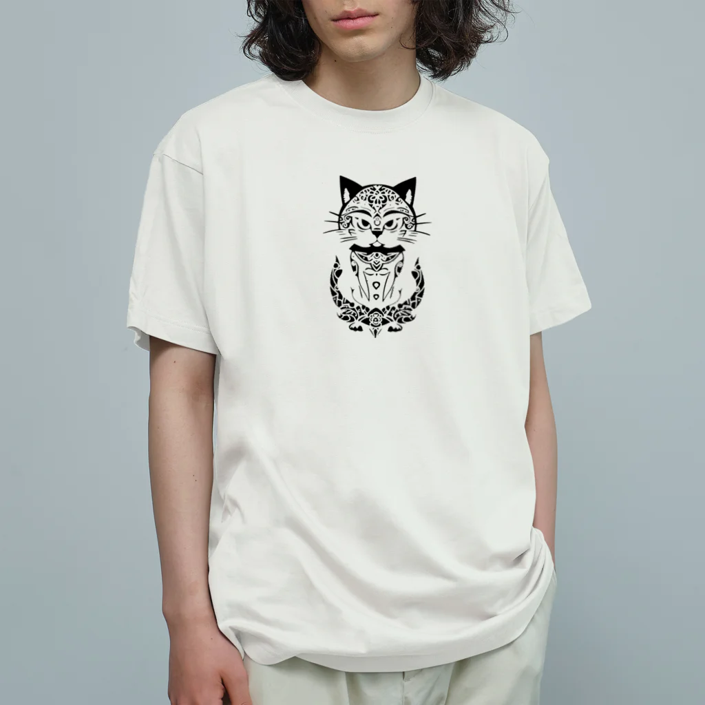 ぷんすこ(♂)のシンプル猫 オーガニックコットンTシャツ