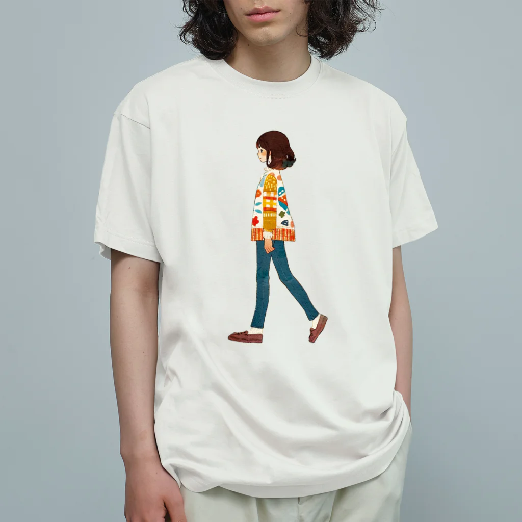 桜音ことこ企画のインディゴのジーンズ オーガニックコットンTシャツ