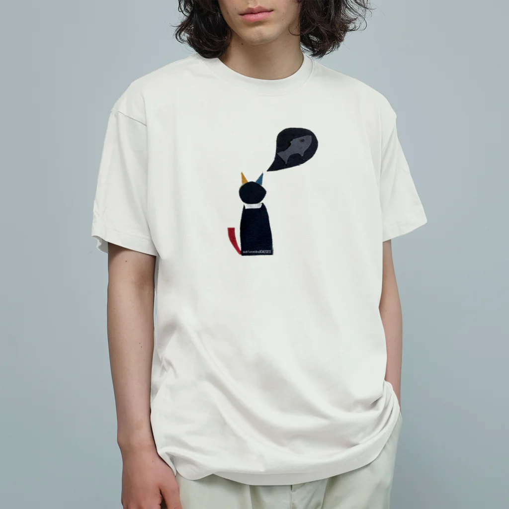 dubluvyobsダブラヴヨブス のクロネコさん Organic Cotton T-Shirt