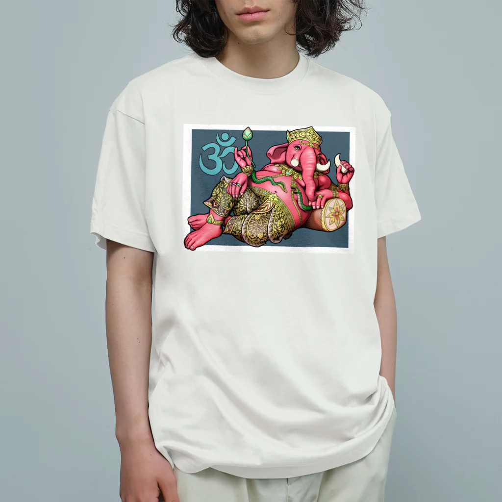 たーれっくれっくのガネーシャB オーガニックコットンTシャツ