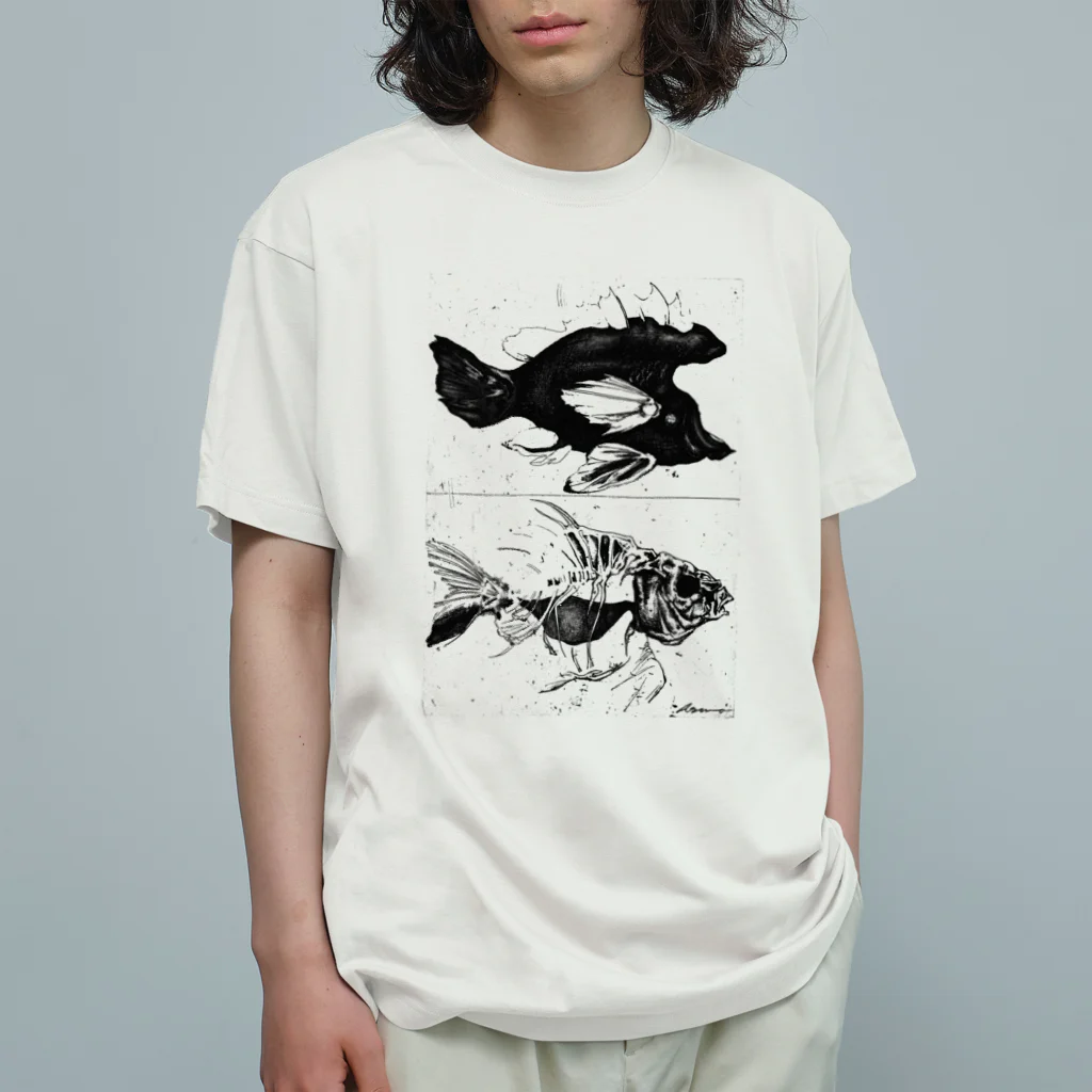 vunsvのthinking about fish 1 オーガニックコットンTシャツ