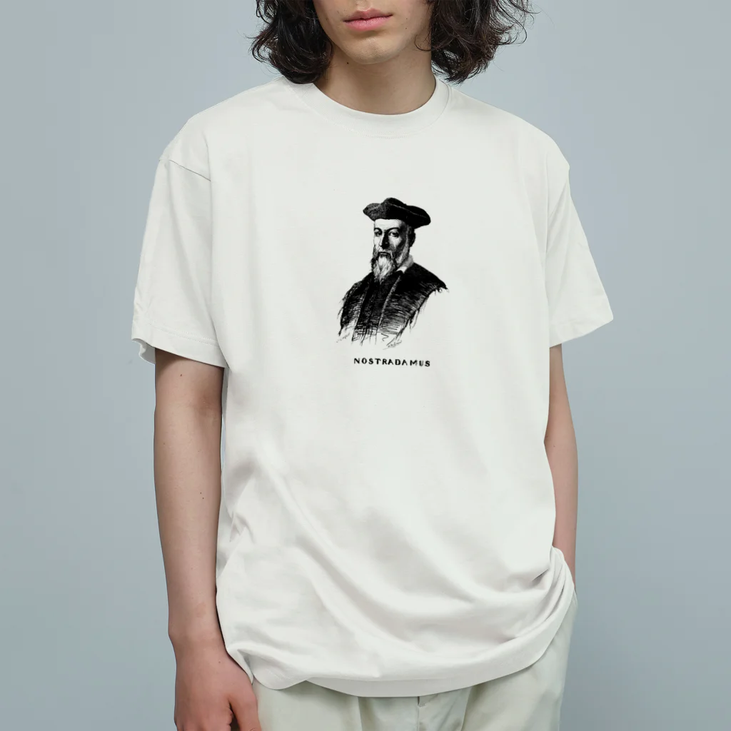 Nursery Rhymes  【アンティークデザインショップ】のノストラダムス Organic Cotton T-Shirt