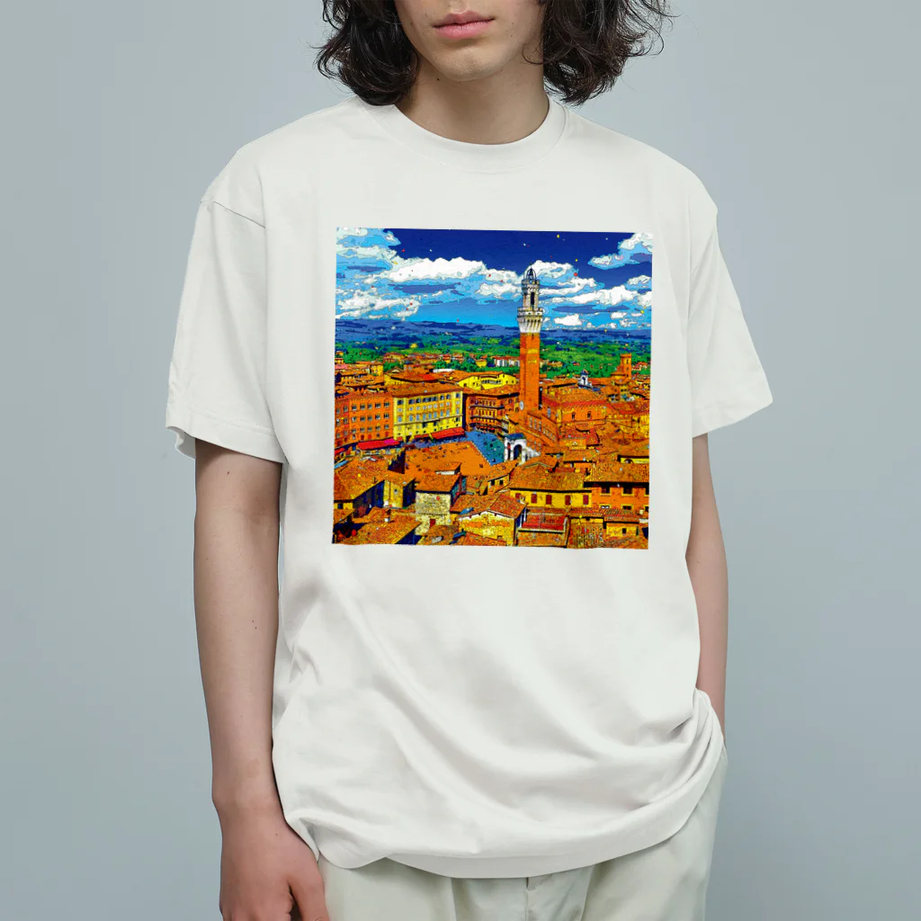 GALLERY misutawoのイタリア シエナの街並み Organic Cotton T-Shirt