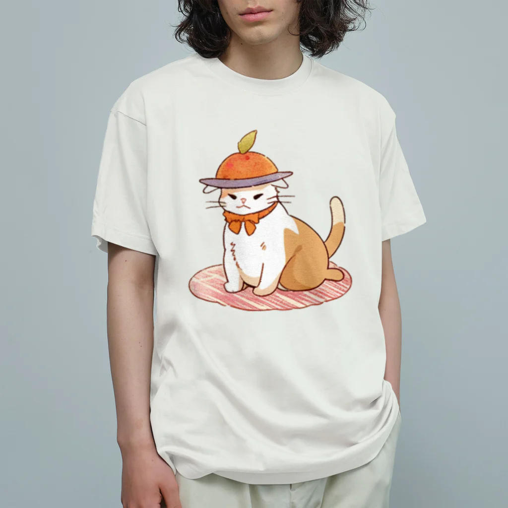 りーおすふぇんがりーのお腹ペコペコで具になっちゃったねこにゃん Organic Cotton T-Shirt