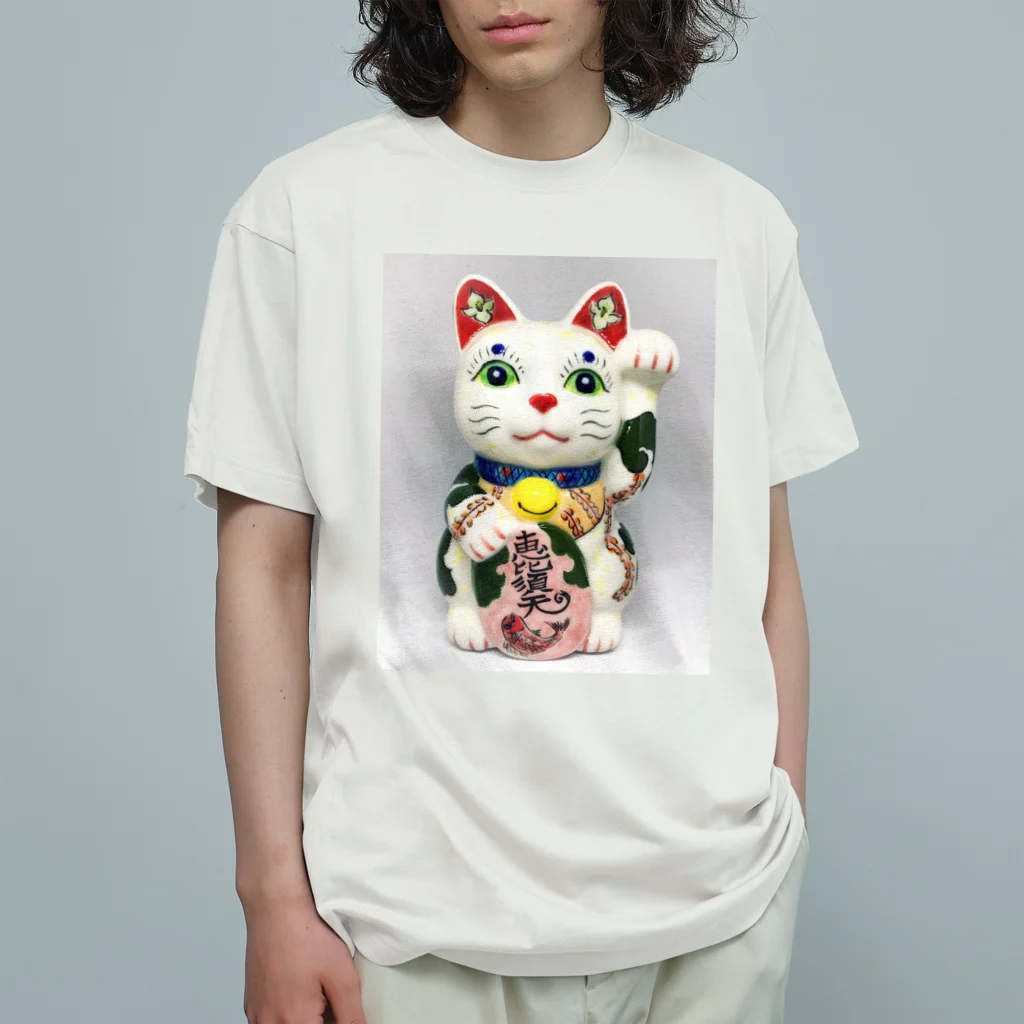 GENRYUの招き猫・恵比寿天 オーガニックコットンTシャツ