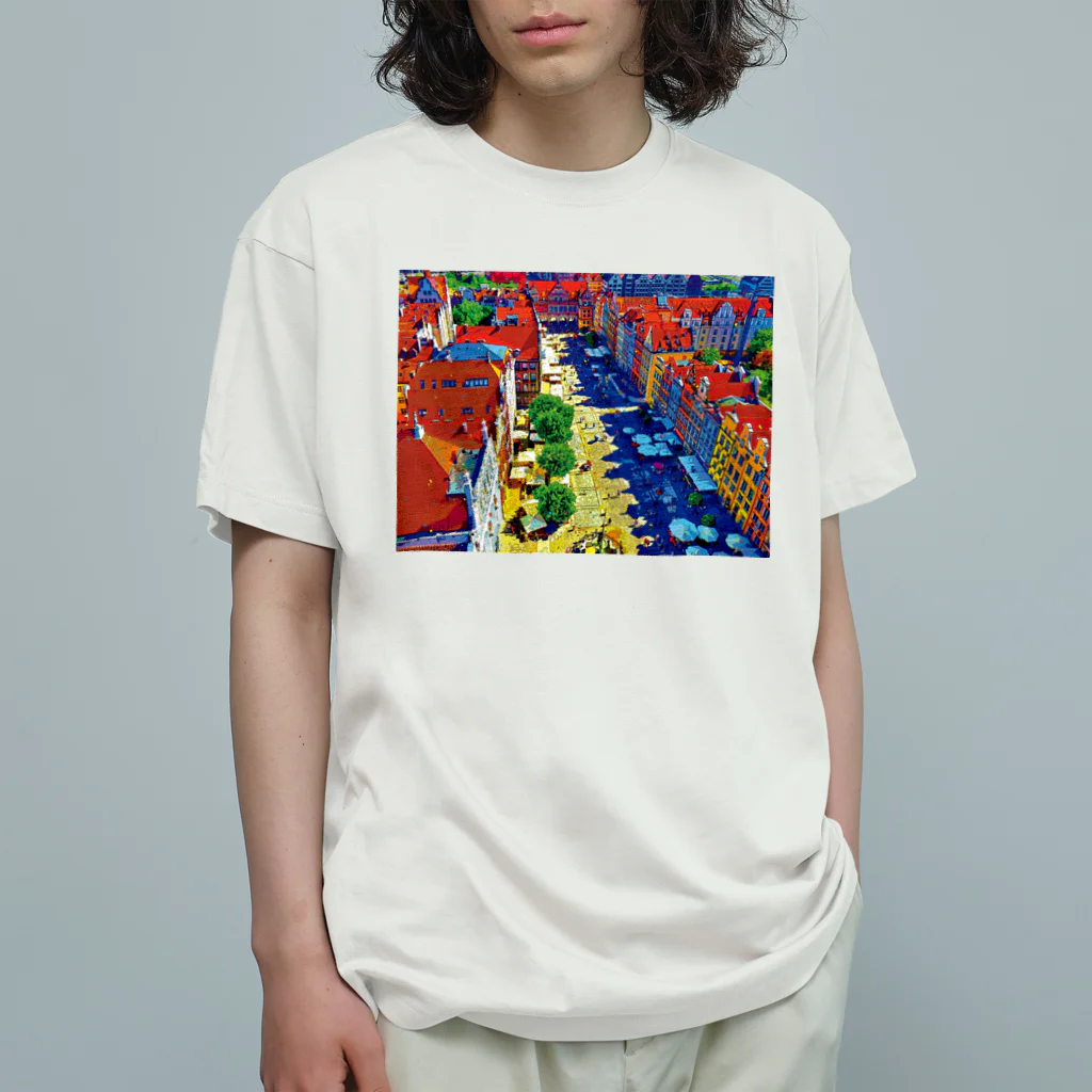 GALLERY misutawoのポーランド グダンスクのドゥーギ広場 オーガニックコットンTシャツ